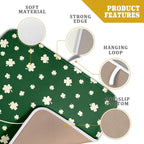 Giwawa St Patricks Day Dish Drying Mat Green Lucky Clovers Dish Drainer Mats - Image 4