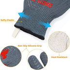 QUWIN BBQ Gloves, Oven Gloves 1472℉ Extreme Heat Resistant, Grilling Gloves - Image 6