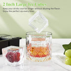Large Ice Cube Tray for Whiskey: 2" Big Silicone Ice Tray - Image 4
