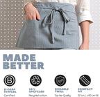 MEEMA Chef Waist Apron Cotton Fabric |Washable & Breathable Waitress & Server - Image 6