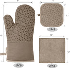 KEGOUU Oven Mitts and Pot Holders 6pcs Set, Kitchen Oven Glove High Heat - Image 2