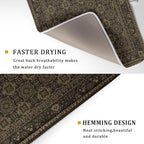 Brown Antique Tabriz Rug Dish Drying Mat - Image 3