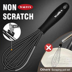 Walfos Whisk 5+7in/12cm+17cm Mini Whisk, Silicone Whisks Non Scratch Heat - Image 2