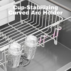 Dish Drying Rack in Sink: Expandable, 3-Slot Utensil Holder, Anti-Slip Handle. - Image 5