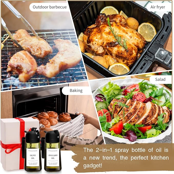 DWTS DANWEITESI Oil Sprayer for Cooking 2pcs, 2 in 1 Oil Dispenser and Oil - Image 7