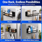 Magnetic Shelf for Washer Dryer, Foldable 2 Tier Metal Organizer Rack - Image 6