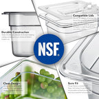 CURTA 6-Pack 1/6 Size 4" Deep NSF Polycarbonate Food Pans | Dishwasher & - Image 7