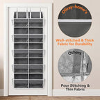 2 Pack Over the Door Organizer 5 Tiers, Extra Large Behind Door Storage of 10 - Image 7