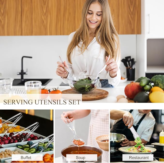 Mwellewm 24Pcs Plastic Serving Utensils Disposable Serving Spoons - Image 6