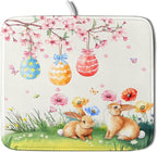Giwawa Easter Bunny Dish Drying Mat, Spring Rabbits Eggs Hunt Dish Drainer Mats by Giwawa