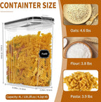 HKJ Chef Cereal Containers Storage Set, Cereal Dispensers - Image 2