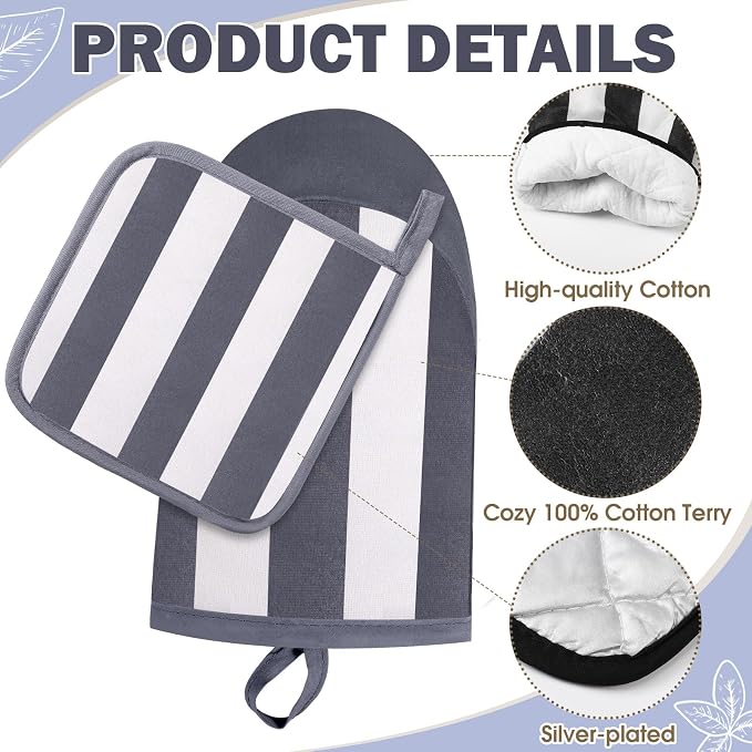 Reallnaive Oven Mitts and Pot Holders 4 Pcs Set - Image 3