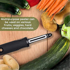 Swivel Vegetable Peeler with Non-Slip Ergonomic Handle, Rust-Proof Steel Blades - Image 9