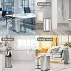 50 Liter / 13 Gallon Kitchen Trash Can, Stainless Steel - Image 7