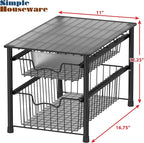 Simple Houseware Stackable Sliding Basket Organizer Drawer - Image 3