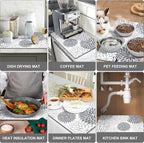 Findosom 2PCS 16" x 24" Dish Drying Mat & 24" x 5.5" Sink Splash Guard - Image 6
