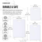 Farberware Plastic Cutting Board Set, Dishwasher- Safe Poly Chopping Board - Image 4