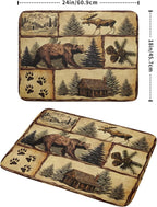 Vintage Bear Moose Dish Drying Mat 18x24 Inch Country Cabin Absorbent Dish - Image 2