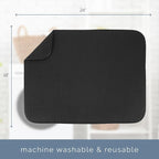 S&T INC. Dish Drying Mat XL, 18” x 24”, Absorbent Microfiber Kitchen Counter Mat - Image 7