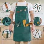 Aoomzoon Canvas Aprons for Men Chef Apron, Work Apron - 16oz Heavy Duty Cross - Image 4