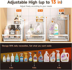 Sevenblue 2 Packs Under Sink Organizer, Height Adjustable 3 Tier Under Kitchen - Image 2