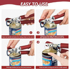 Mebotem 10 Colors Can Opener Manual Handheld Heavy Duty Hand Can Opener Smooth - Image 6