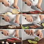 Damascus Kitchen Knife Sets, 9 Pieces Kitchen Knives Set - Image 5
