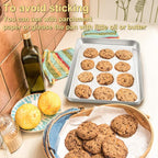 P&P CHEF 16 Inch Baking Cookie Sheet, Oven Pan Tray Stainless Steel Sheet Pan - Image 4