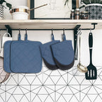 Oven Mitts and Pot Holders Set, Heat Resistant Silicone Kitchen Mini Oven - Image 7