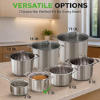 NutriChef 3-Quart Stainless Steel Soup Pot - Image 2