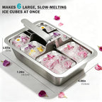 Stainless Steel Ice Cube Tray, Large Ice Cube Trays Mold - Image 5