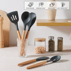 E-far Silicone Cooking Utensils Set, 5-Piece Kitchen Utensils Set - Image 5