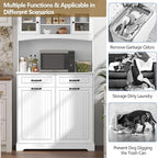 Double 13 Gallon Tilt Out Trash Can Cabinet - Image 5