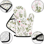 Floral Oven Mitts and Pot Holders Sets Wildflower Oven Gloves Heat Resistant 4 - Image 3