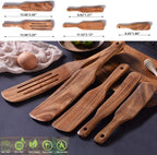 Spurtle Set, Wooden Spurtle Set of 5, Wooden Spoons - Image 3