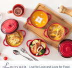 LOVECASA Mini Cocotte Set, 12 OZ Small Casserole Dishes - Image 2