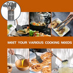 Silicone Cooking Utensil Set, Umite Chef Kitchen Utensils 15pcs Cooking - Image 3