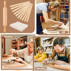 12 Pcs Pottery Tools Set, Include17in Slab Roller - Image 7