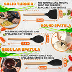 14 PCs Black Silicone Cooking Utensils Set - Image 3