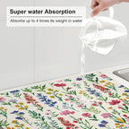 Watercolor Wildflower Dish Drying Mat - Image 5
