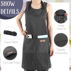 Handepo 12 Pcs Cotton Aprons for Women Men - Image 3