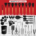 Kaluns 50 PCS Silicone Kitchen Utensils Set Complete Kitchen Set - Image 3