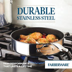 Farberware Millennium Stainless Steel Nonstick Cookware Set, 10-Piece Pot and - Image 6
