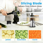 Rotary Cheese Grater Hand Crank, Vegetable Slicer - Image 4