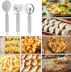 3pcs Pastry Wheel Cutter Set, Stainless Steel Ravioli Pizza Cutter Wheel & - Image 6