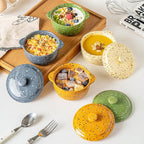 Stoneware Baking Ramekins Set of 4-10 Oz Mini Cocotte - Image 8