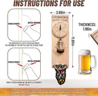 Magnetic Bottle Openers with Catcher, Wall Mounted Wooden Beer Bottle Opener - Image 3