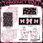 Fourluoo 10 Pcs Bow Kitchen Dish Towels Rugs Oven Mitts and Pot Holders Set - Image 3