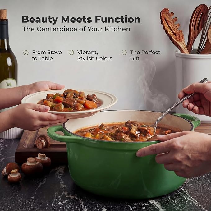 Zulay Kitchen 6 Quart Enameled Cast Iron Dutch Oven Pot - Image 7