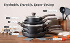SENSARTE Pots and Pans Set Non stick, Non toxic Healthy Induction Cookware Sets - Image 9